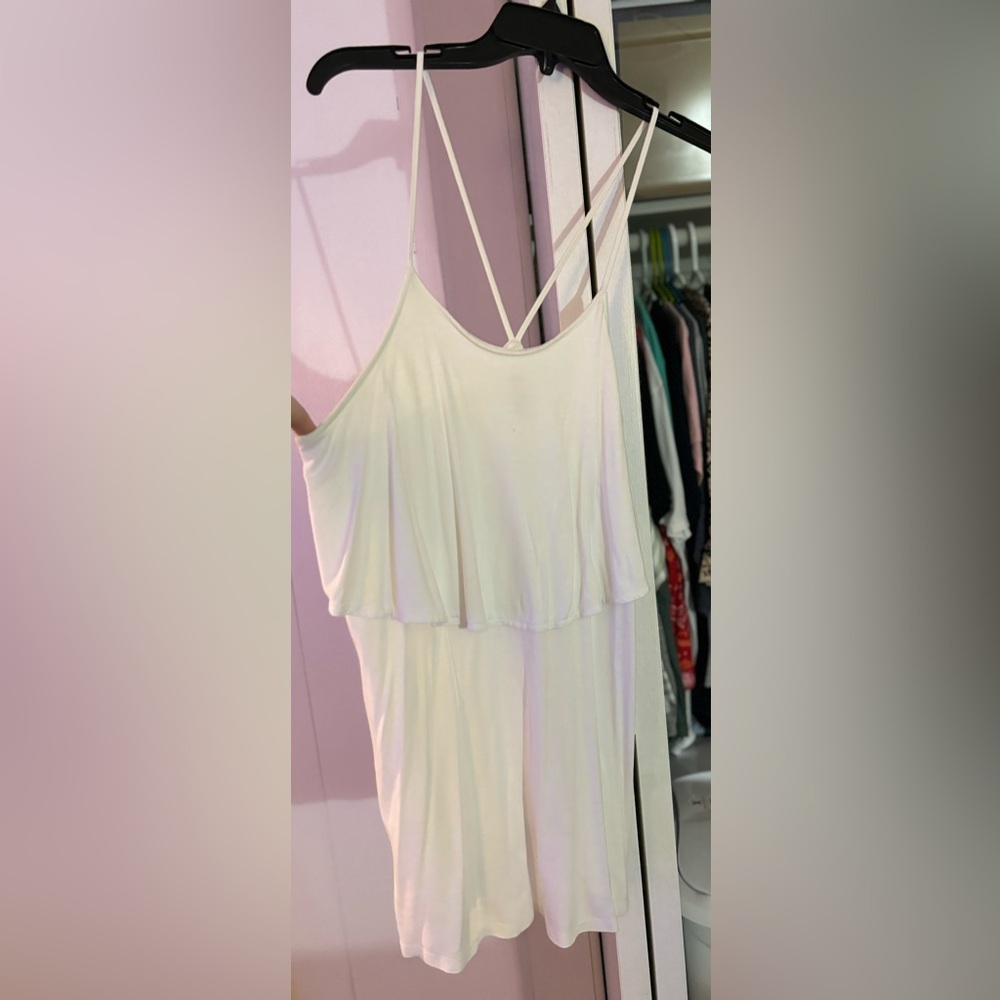 Large white old navy spaghetti strap tank top